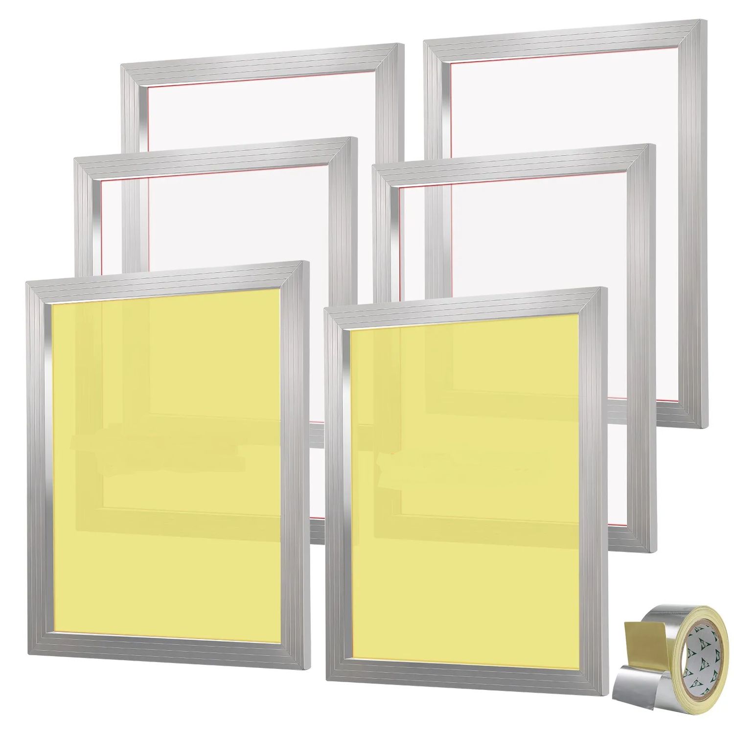 6-Piece Screen Printing Frame Kit – 20 × 24 Inch Aluminium Frames, 110 Mesh