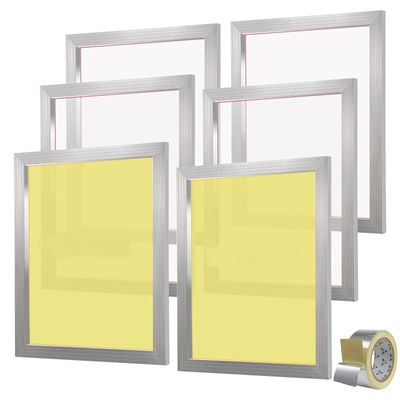6-Piece Screen Printing Frame Kit – 20 × 24 Inch Aluminium Frames, 110 Mesh