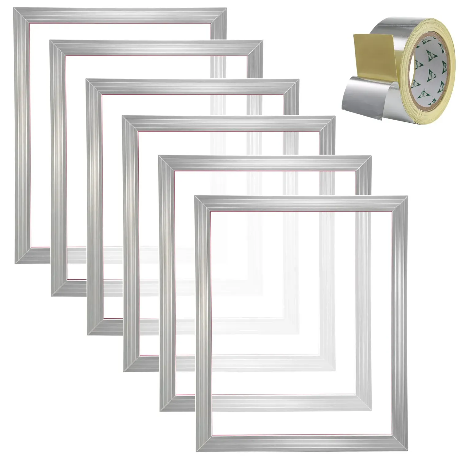6-Piece Screen Printing Frame Kit – 20 × 24 Inch Aluminium Frames, 110 Mesh