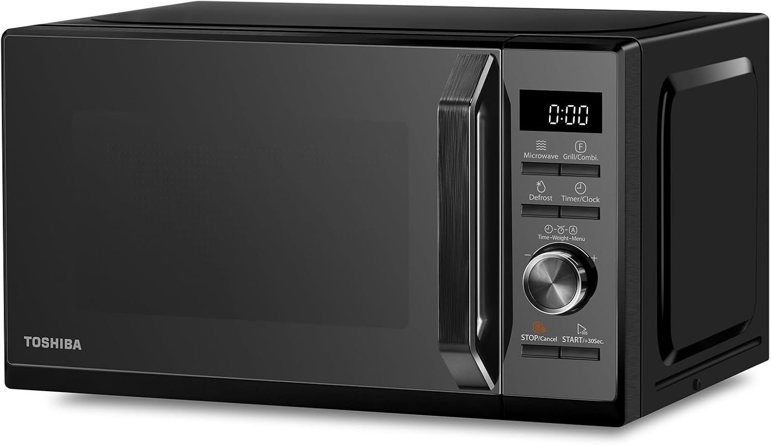 20L 800W Digital Microwave Oven with 1000W Grill Combination, [20 Litre] - Digital Grill: Black