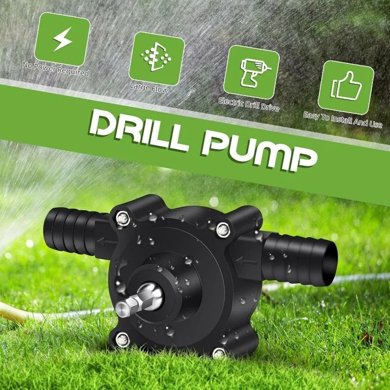 Power Portable Electric Drill Pump – Self-Priming Liquid Transfer Pump for Water, Oil &amp; Diesel