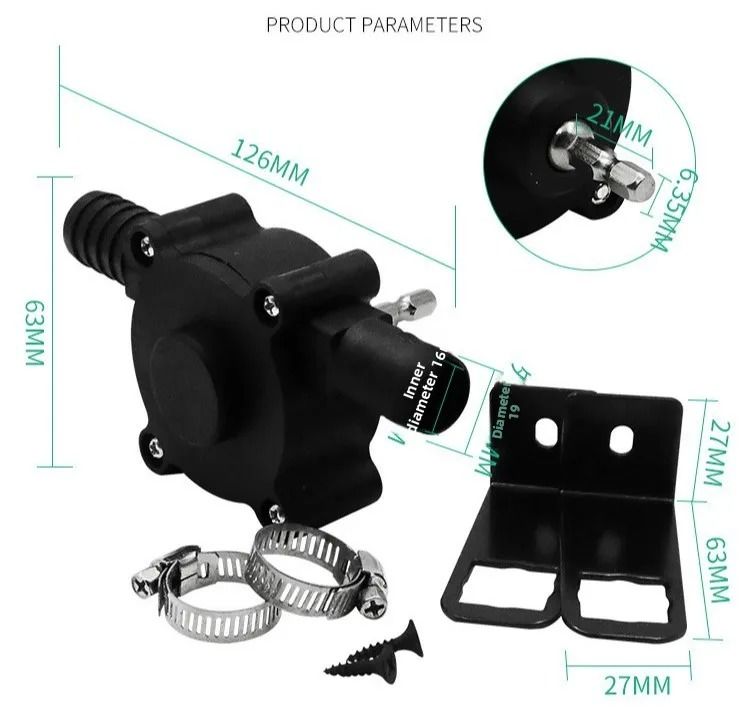 Power Portable Electric Drill Pump – Self-Priming Liquid Transfer Pump for Water, Oil &amp; Diesel
