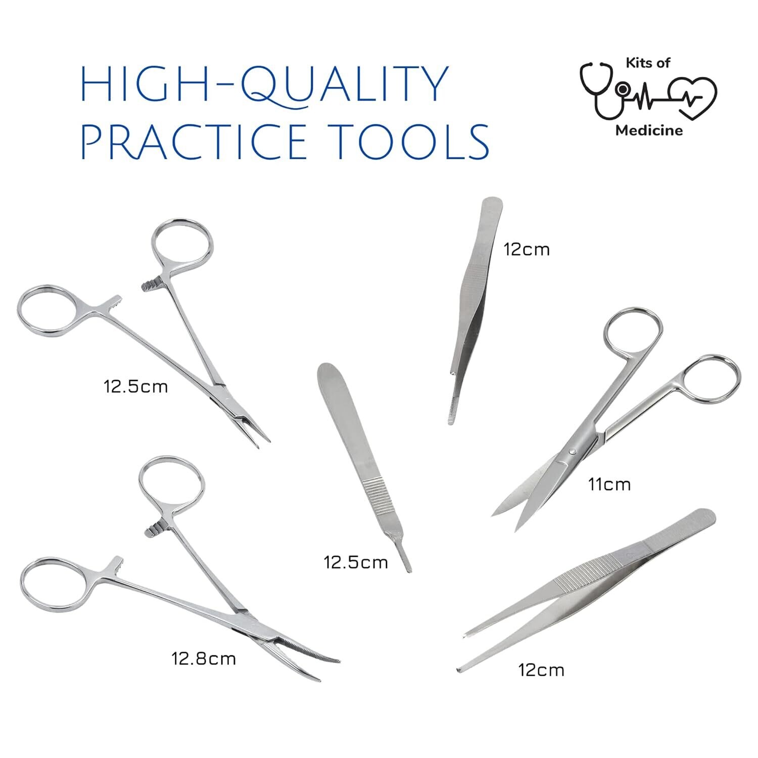 Suture Practice Kit with Silicone Skin Pad &amp; Suture Guides for Training