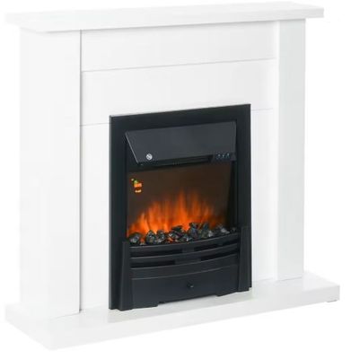 2000W Electric Fireplace with Mantel | Realistic LED Flame, Weekly Timer &amp; Thermostat | 102x30x95cm