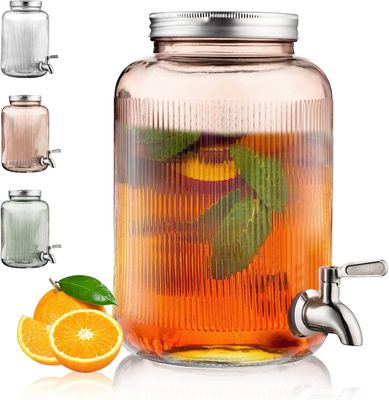 Glass Beverage Dispenser with Tap 4L Glass Beverage Dispenser with Tap 4L