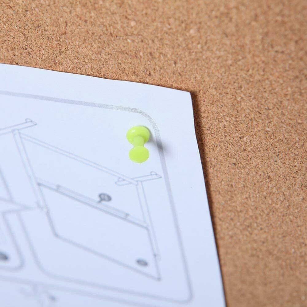 60x45cm Cork Notice Board with Silver Aluminium Frame, Wall Mounted Pin Board