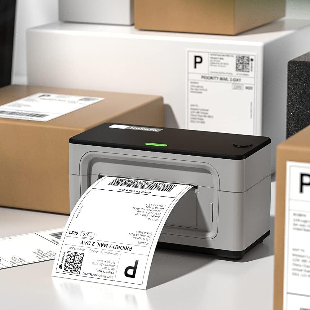 Bluetooth Thermal Label Printer – 4×6 Shipping Label Printer with USB