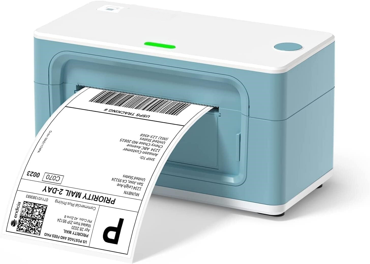Bluetooth Thermal Label Printer – 4×6 Shipping Label Printer with USB