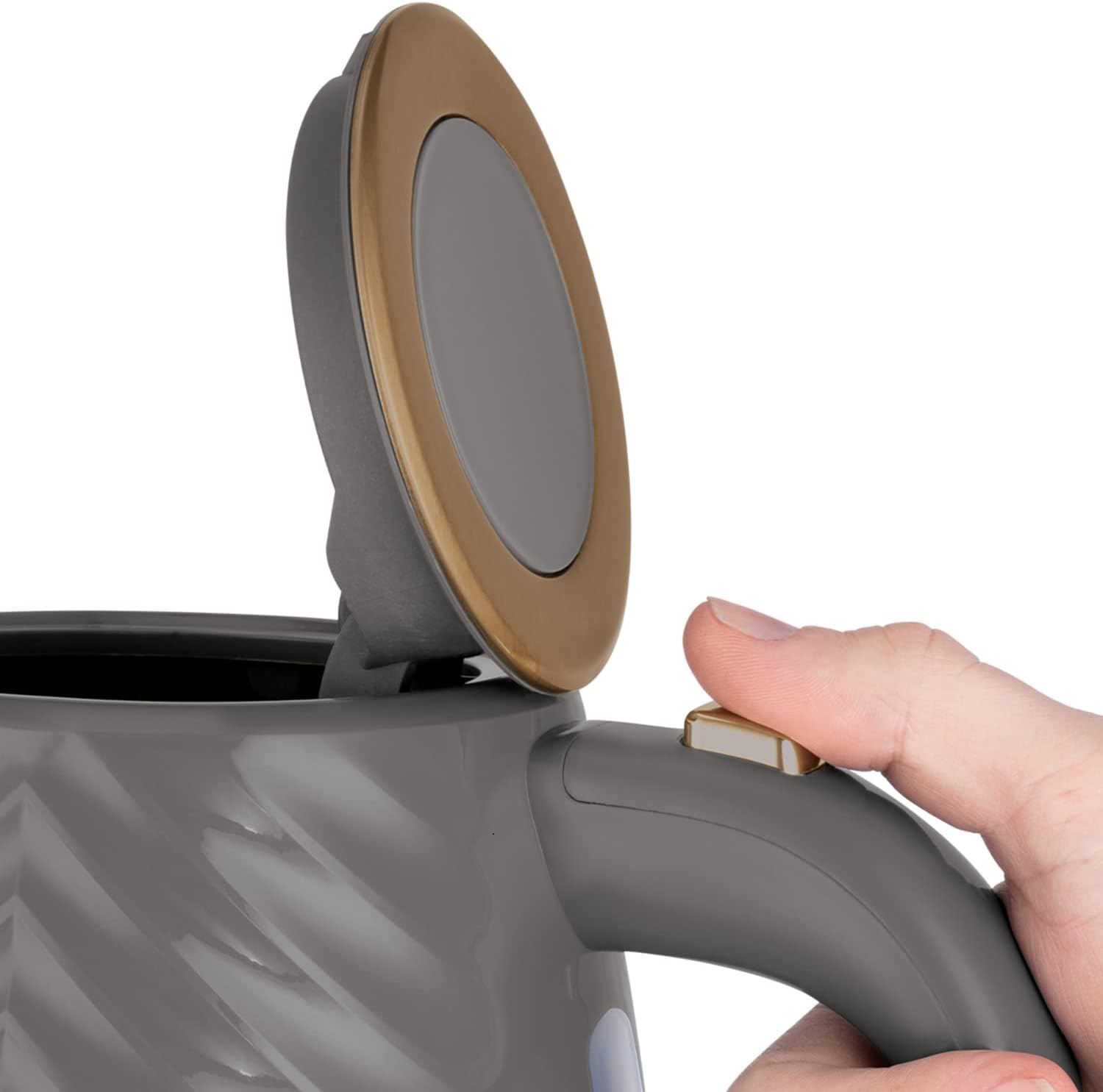 Textured Fast Boil Energy Efficient Cordless Kettle 1.7 Litre 3000 Watts