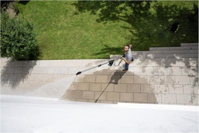 Spray Lance High-Pressure Washer Accessory, 4 Telescopic Black