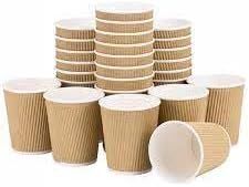 Brown Ripple Wall Disposable Paper Cups 340ml – 100 Pack