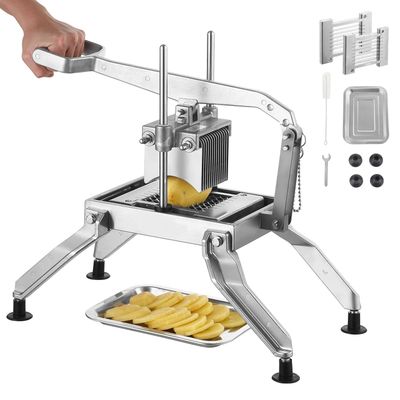 Commercial Manual Vegetable Slicer 3/8 &amp; 3/16 Inch Stainless Steel Tomato Cutter