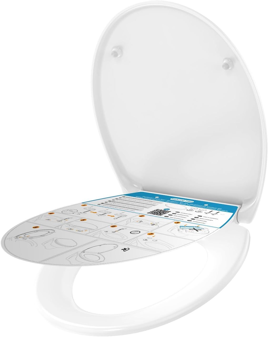 Toilet Seat with Quick-Release Function and Soft-Close Mechanism