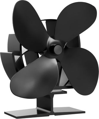 Wood Stove Fan 4 Blade Silent Fireplace Fan