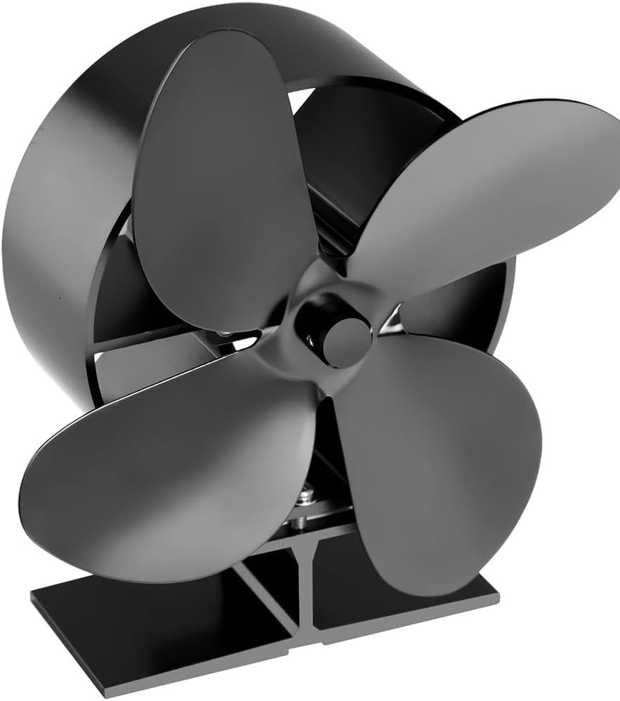 Wood Stove Fan 4 Blade Silent Fireplace Fan
