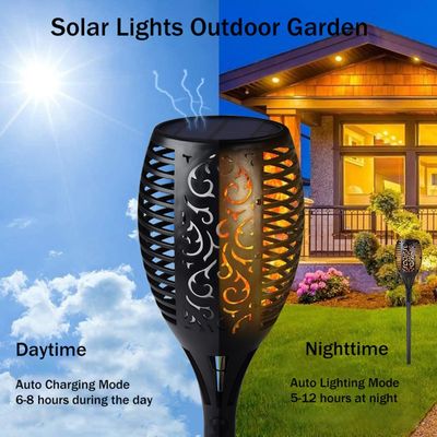 Solar Lights 4 Pack LED Flame Torch Garden