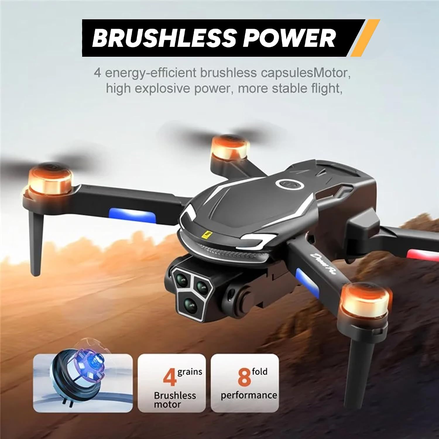 Mini Camera Drone for Kids &amp; Adults with Brushless Motor