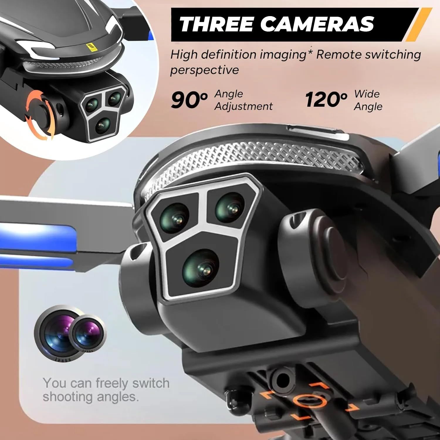Mini Camera Drone for Kids &amp; Adults with Brushless Motor