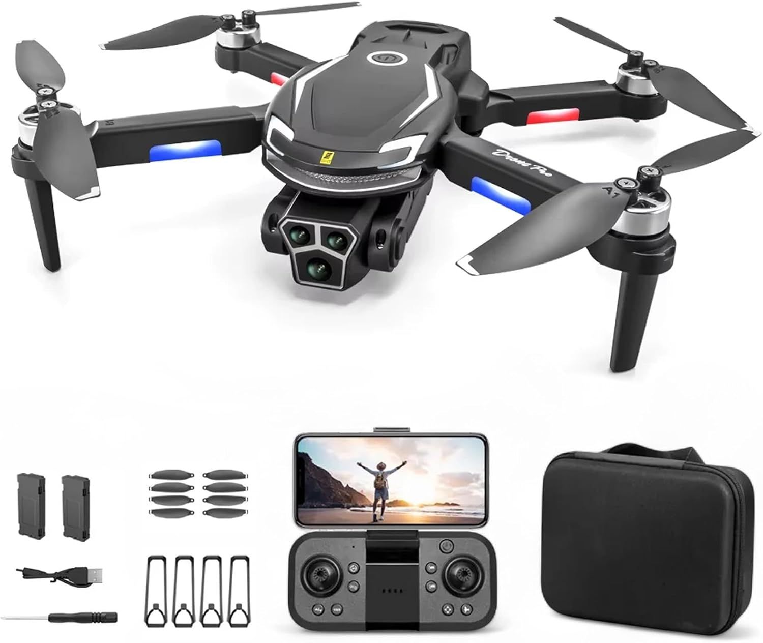 Mini Camera Drone for Kids &amp; Adults with Brushless Motor