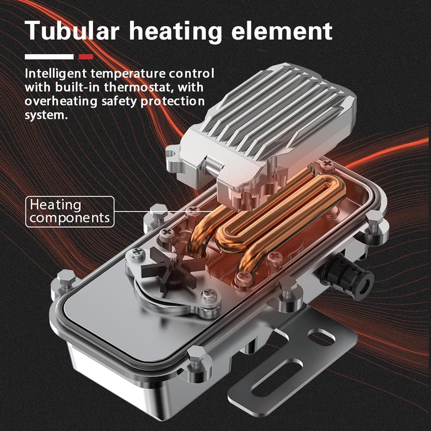 Car Engine Heater Antifreeze Preheater 12V/24V Coolant Circulation Heater with Thermostat