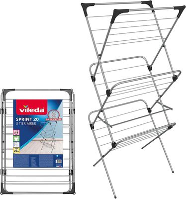 3 Tier Clothes Airer, 20m Drying Space,Washing Line, Foldable