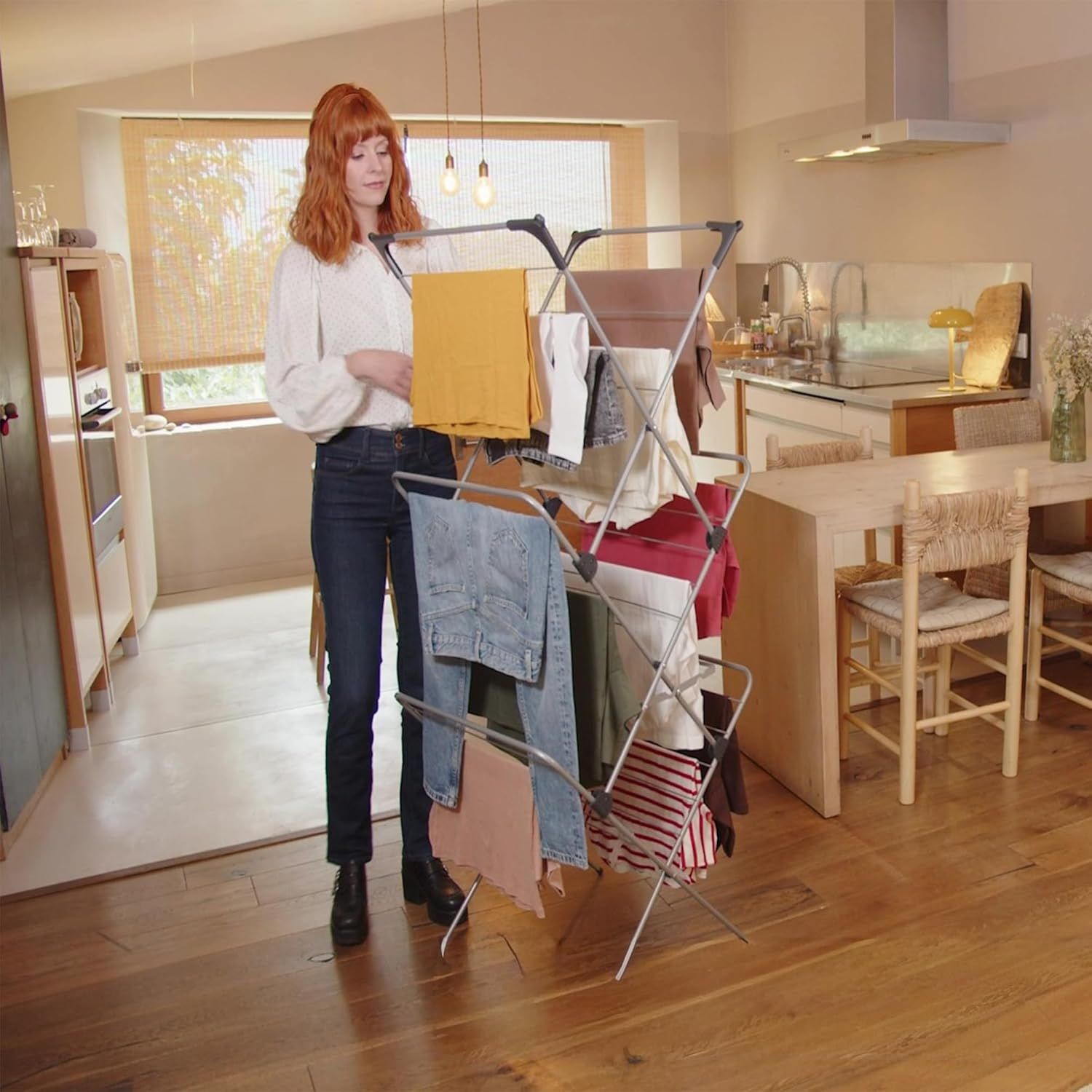 3 Tier Clothes Airer, 20m Drying Space,Washing Line, Foldable
