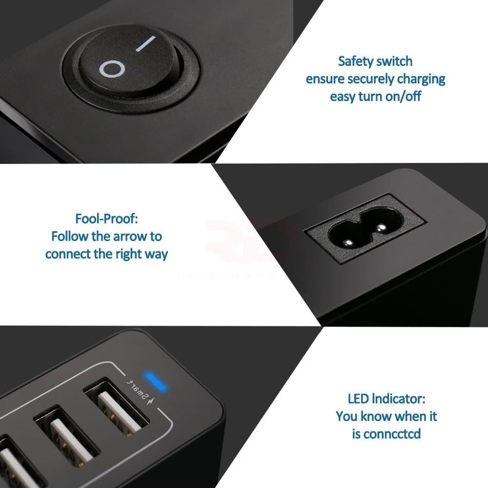 USB Charging Station 60W 10 Port