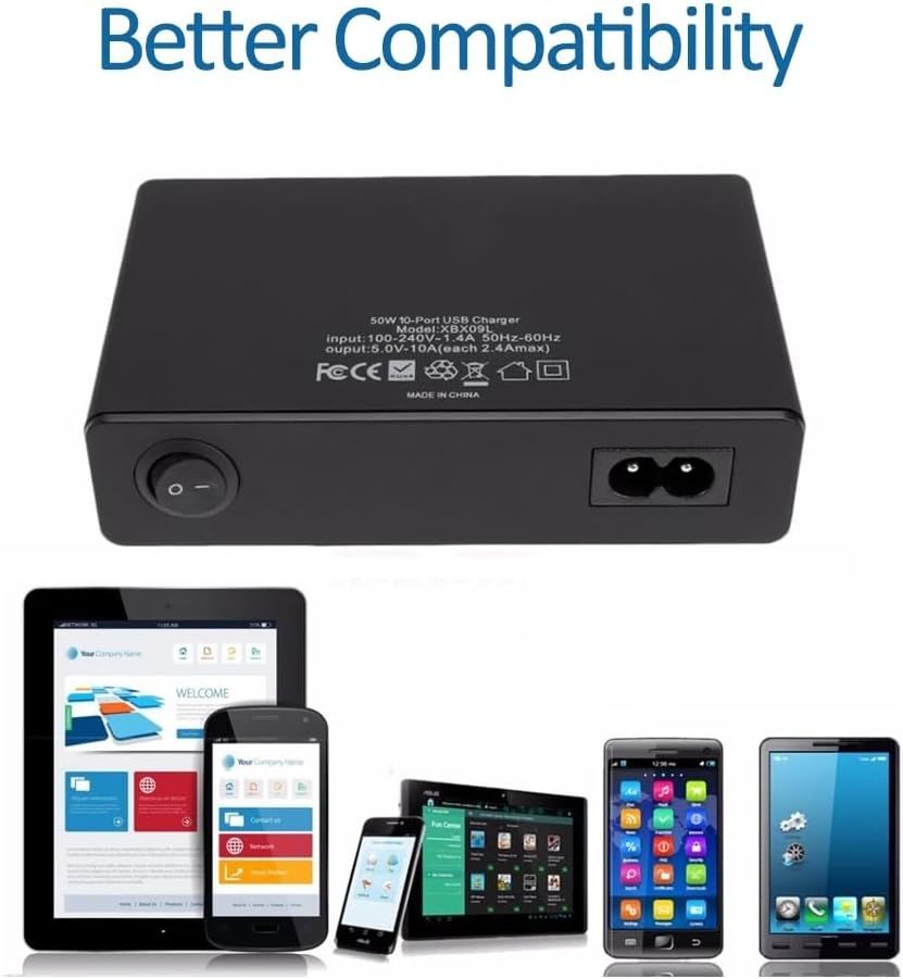 USB Charging Station 60W 10 Port