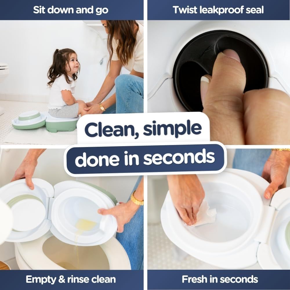 Leakproof Portable Travel Potty for Toddlers – Reusable Potty for Boys &amp; Girls