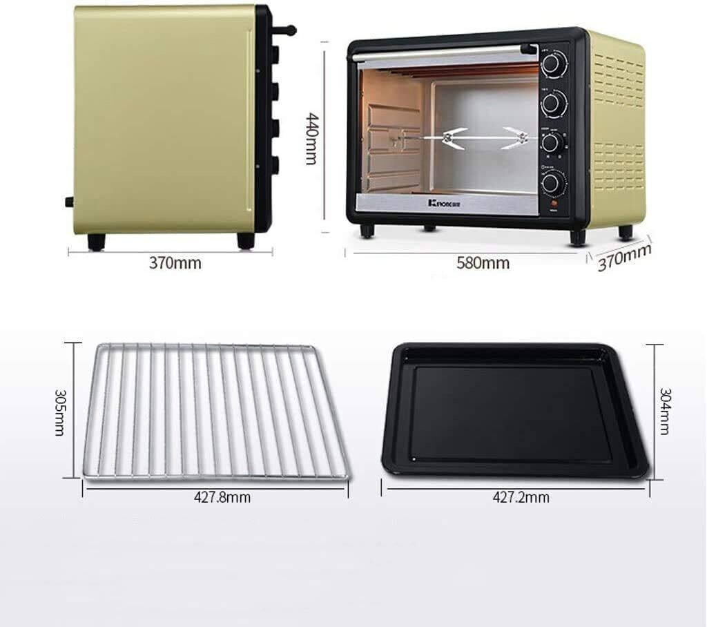Mini Oven 60L Electric Oven with Adjustable Temperature &amp; 120-Minute Timer
