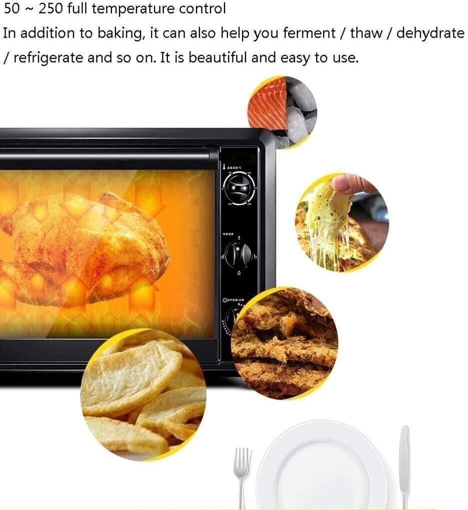 Mini Oven 60L Electric Oven with Adjustable Temperature &amp; 120-Minute Timer