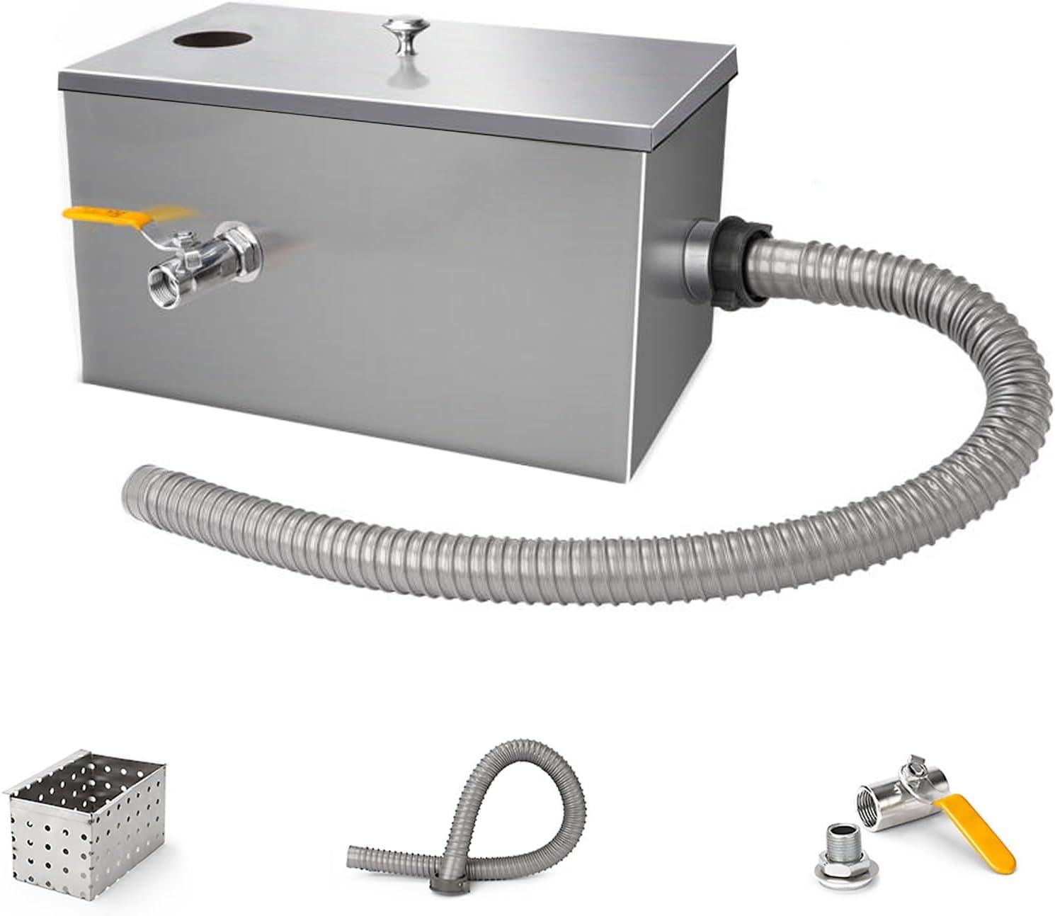 Stainless Steel Commercial Kitchen Grease Trap with Removable Filter