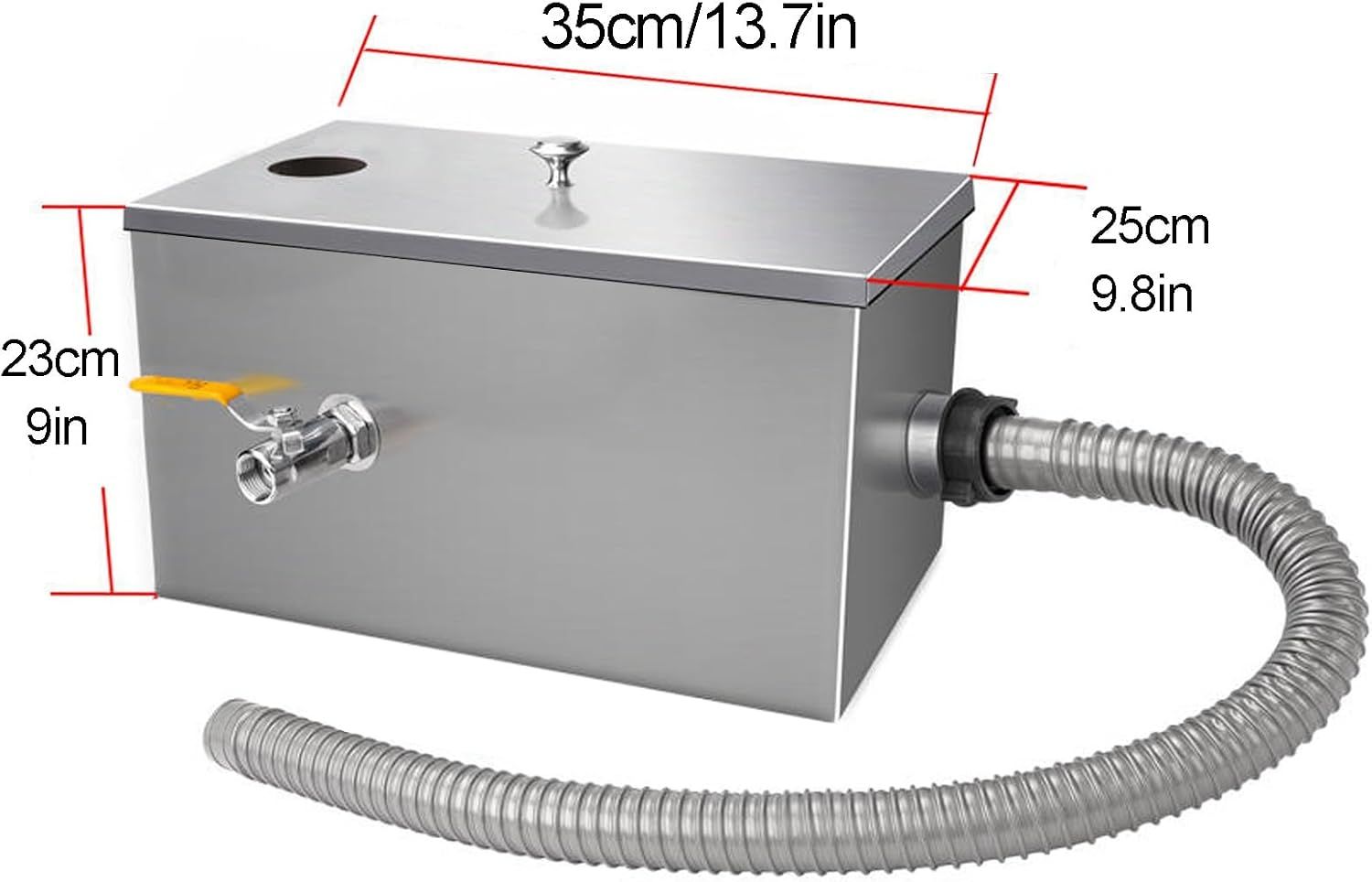 Stainless Steel Commercial Kitchen Grease Trap with Removable Filter