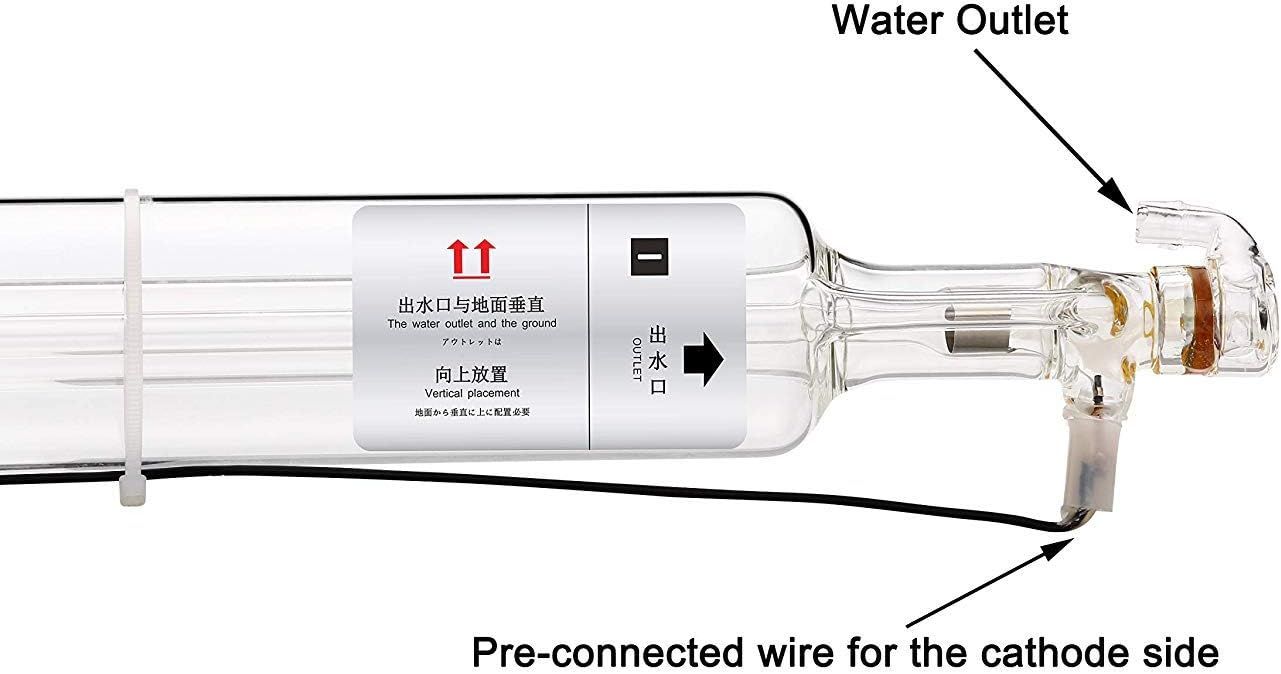 CO2 Laser Tube 60W 1000mm x 50mm Glass Laser Engraving &amp; Cutting Tube