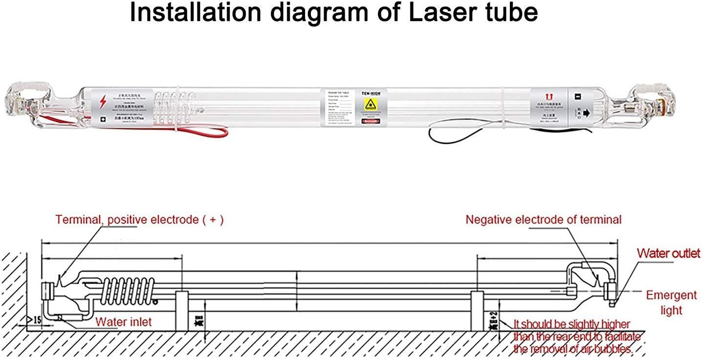 CO2 Laser Tube 60W 1000mm x 50mm Glass Laser Engraving &amp; Cutting Tube