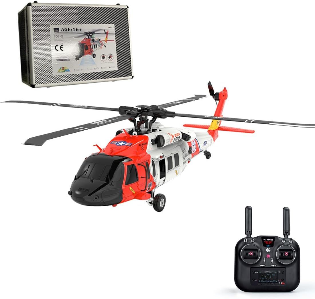 YXZNRC F09-S RC Helicopter 2.4G 6CH Brushless GPS 6-Axis Flight Model