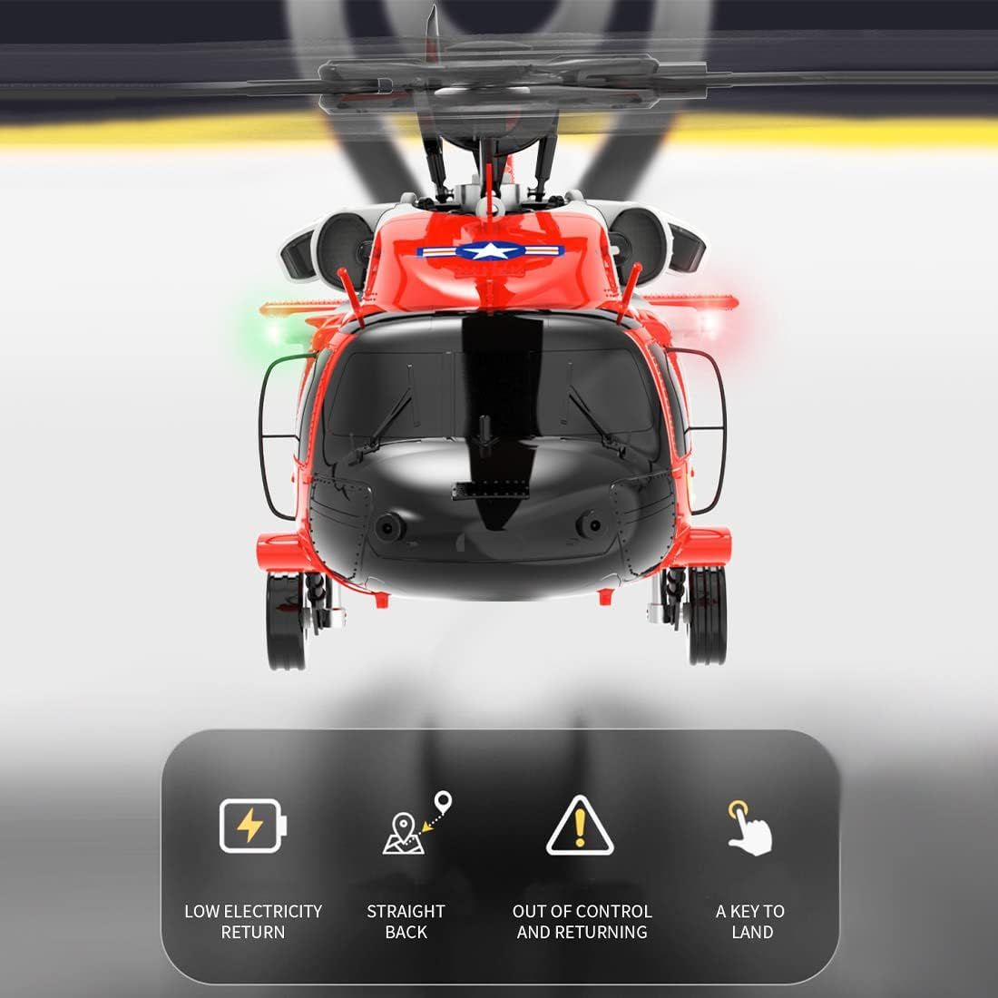 YXZNRC F09-S RC Helicopter 2.4G 6CH Brushless GPS 6-Axis Flight Model