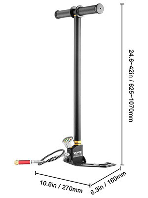 PCP Hand Pump 4500PSI 30MPa Pressure Gauge