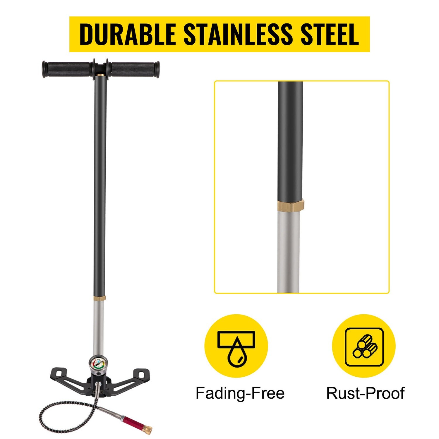 PCP Hand Pump 4500PSI 30MPa Pressure Gauge