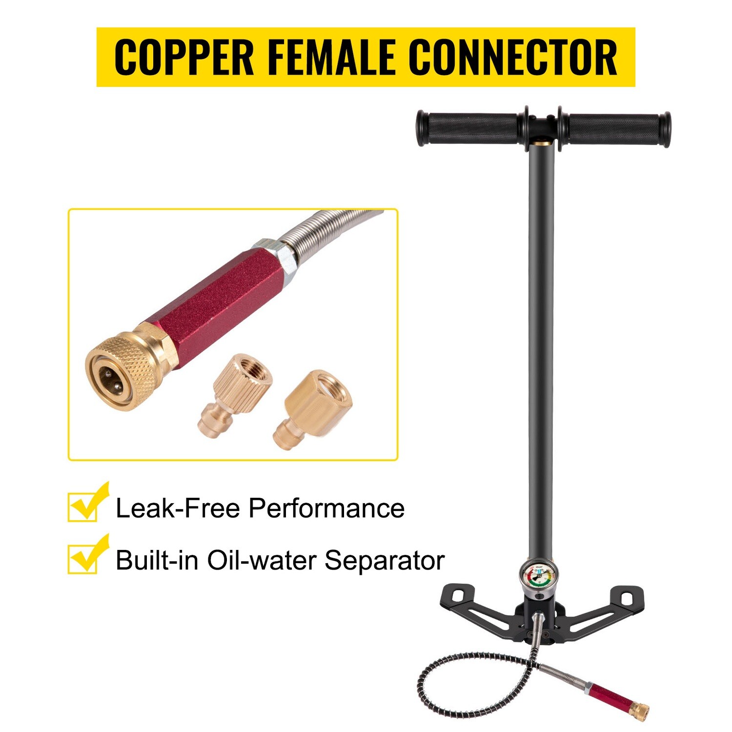 PCP Hand Pump 4500PSI 30MPa Pressure Gauge