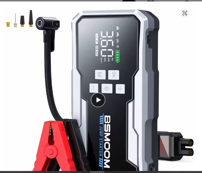 3000A 20000mAh Car Jump Starter with Dual USB Output and LCD Display High-Power 12V Battery Booster for 8.0L Petrol and 6.0L Diesel Engines – Portable Emergency Start Power Bank with Smart Protection