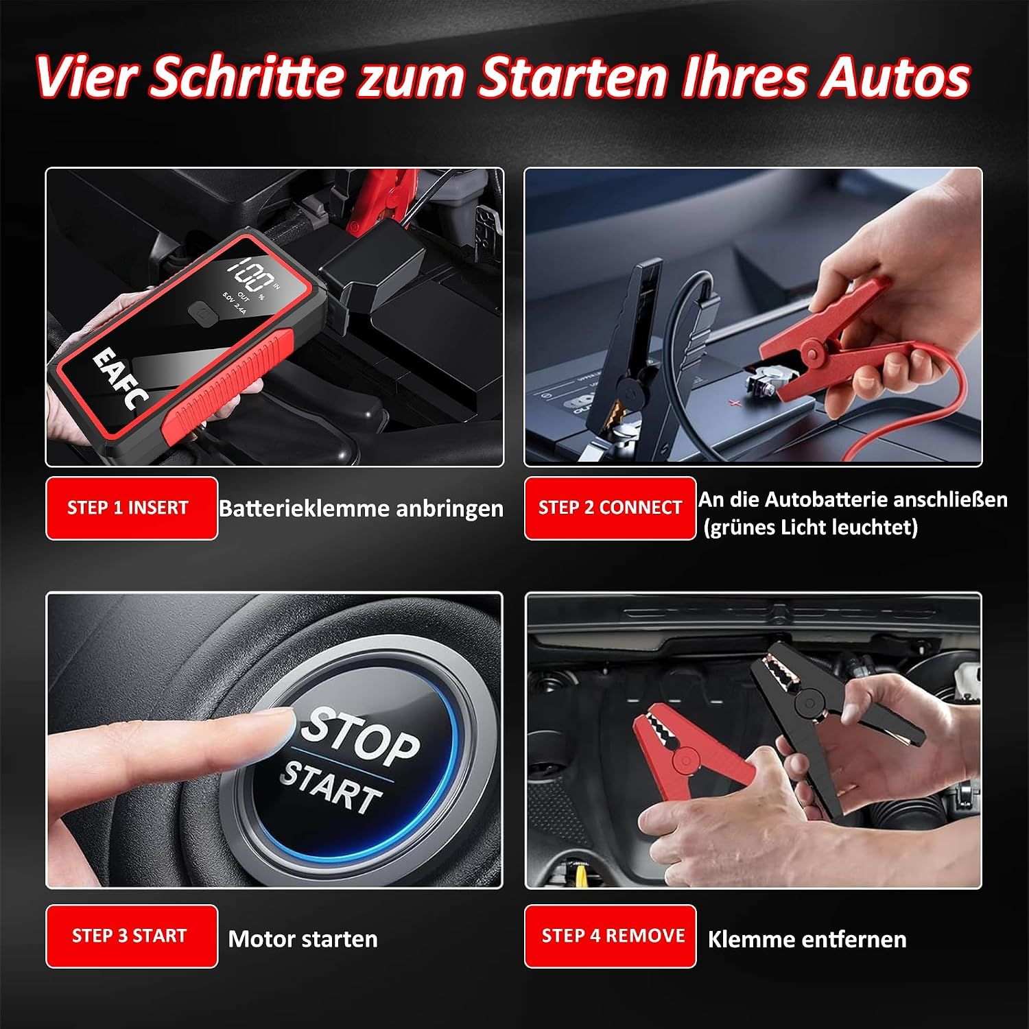 Jump Starter 2000A Portable Car Booster