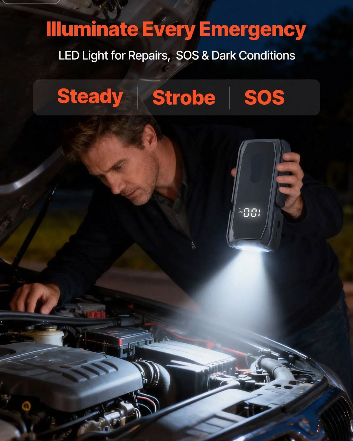 Jump Starter 1500A Portable Car Battery Booster