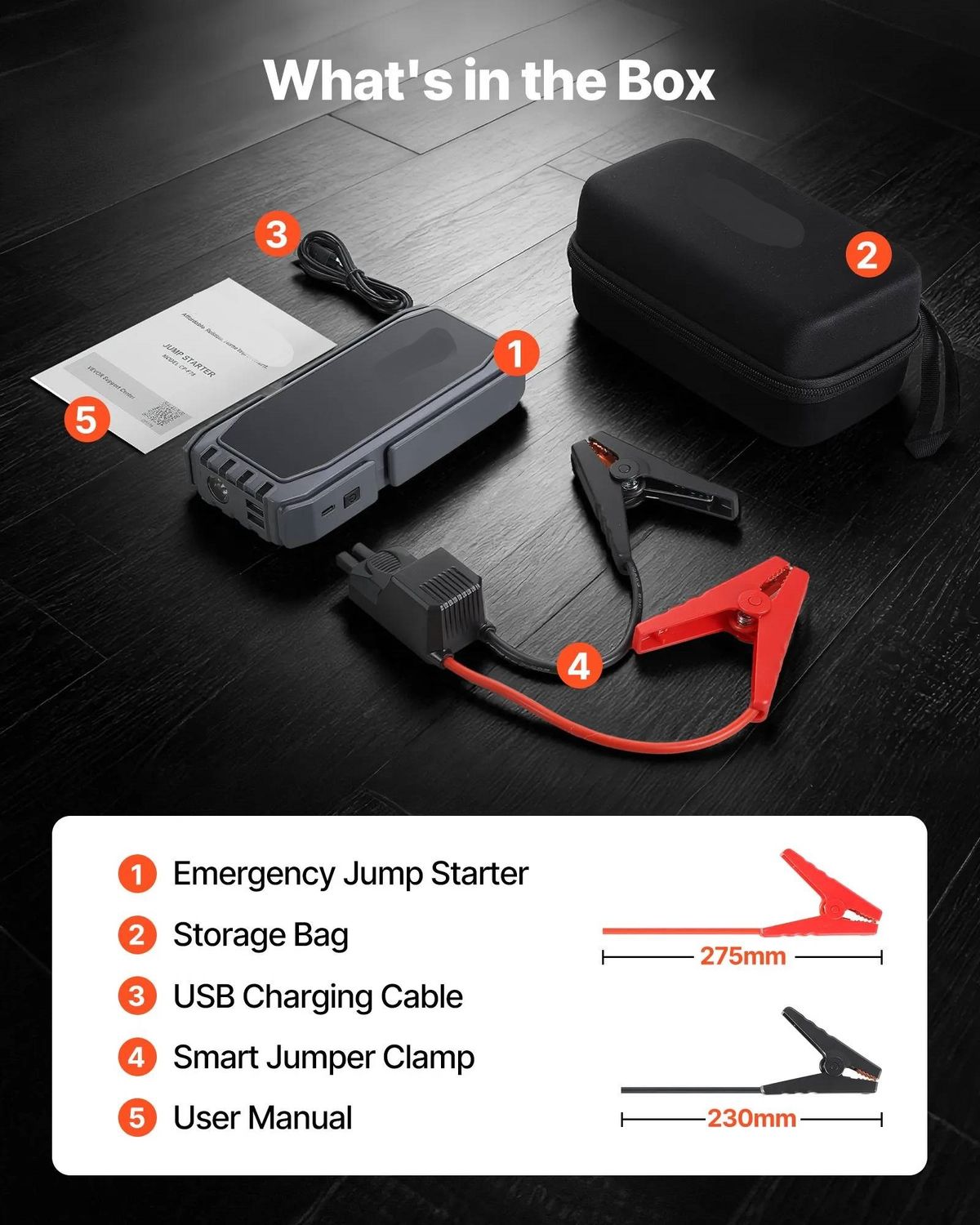 Jump Starter 1500A Portable Car Battery Booster