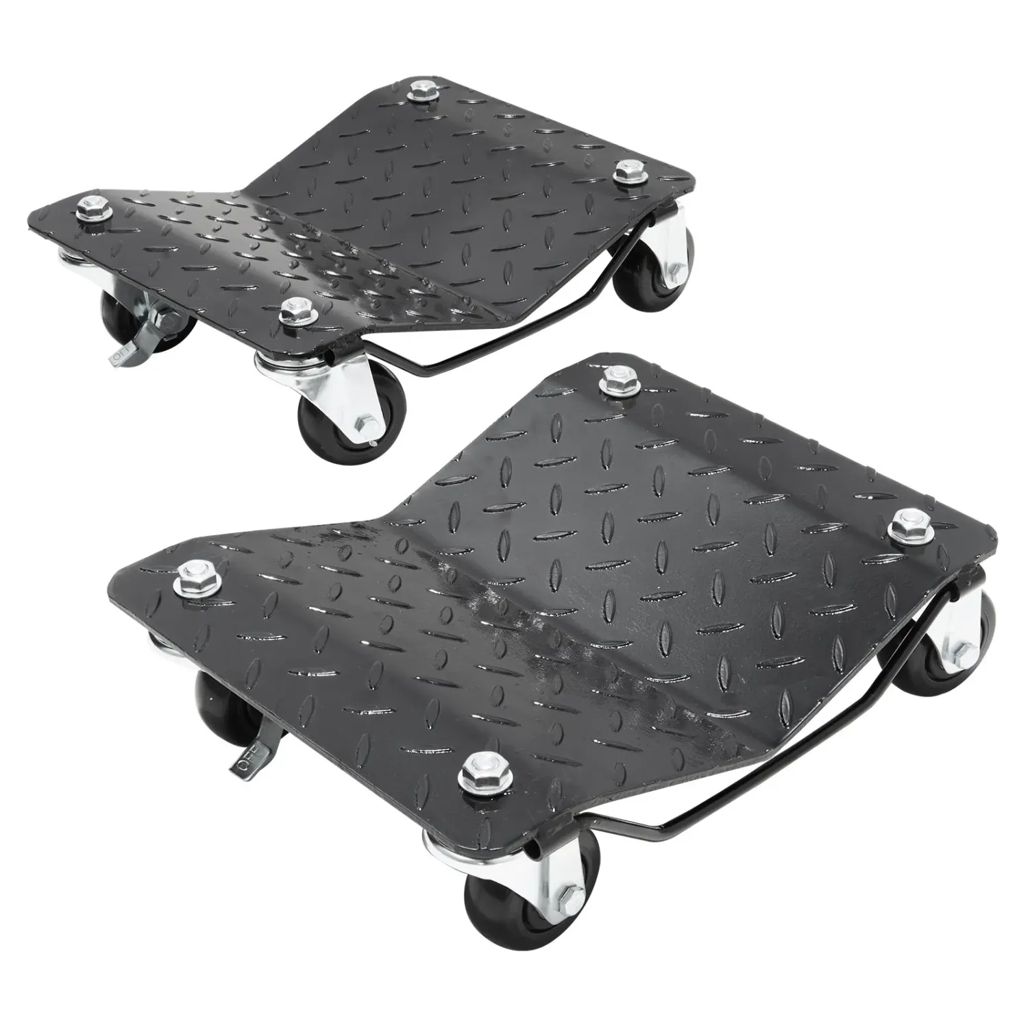 Portable Tire Trolley 2pc 1400kg Heavy Duty Wheel Dolly Vehicle Moving Jacks