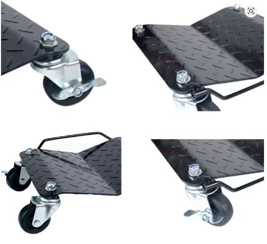 2PCS Car Wheel Dolly Set 1500lb Capacity Vehicle Tire Moving Skates with 4 Casters Each