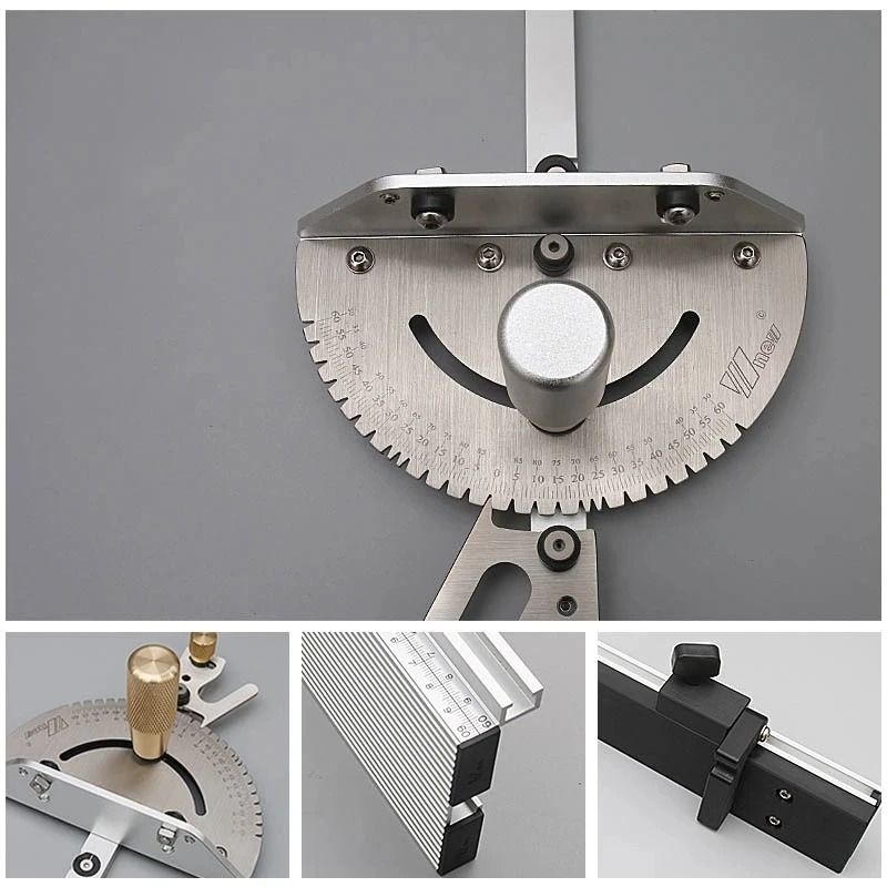 Miter Gauge with Track Stop Angle Ruler for Table Saw Router Band Saw Woodworking