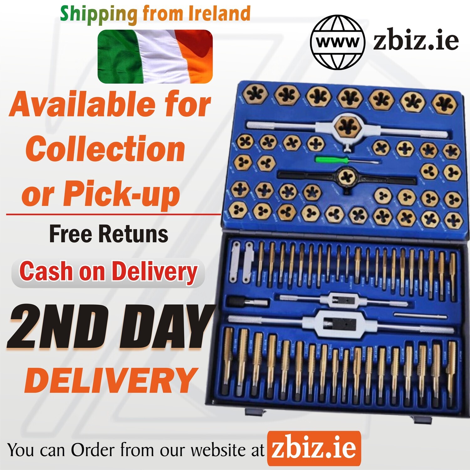 86pc Metric and Imperial Tap &amp; Die Set