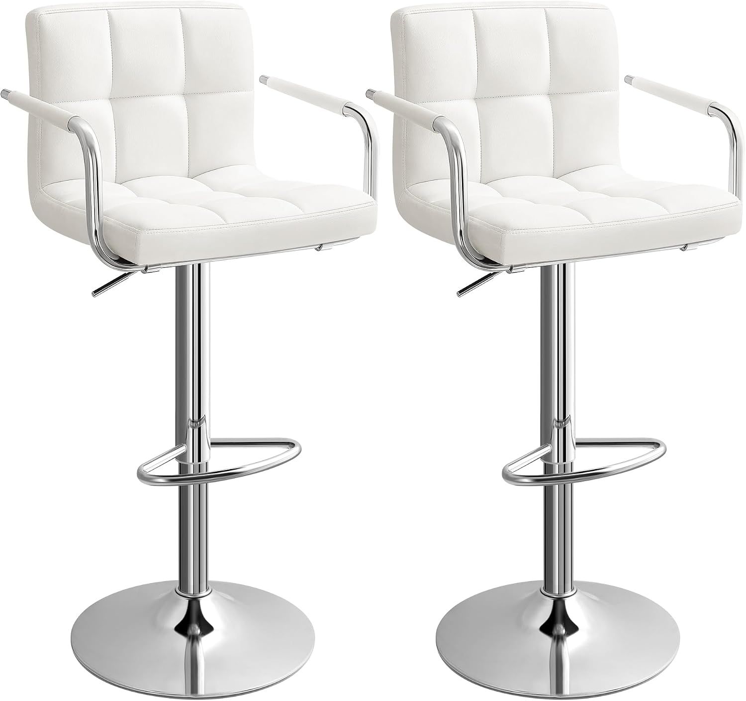 Bar Stool 360° Swivel Chair with Footrest