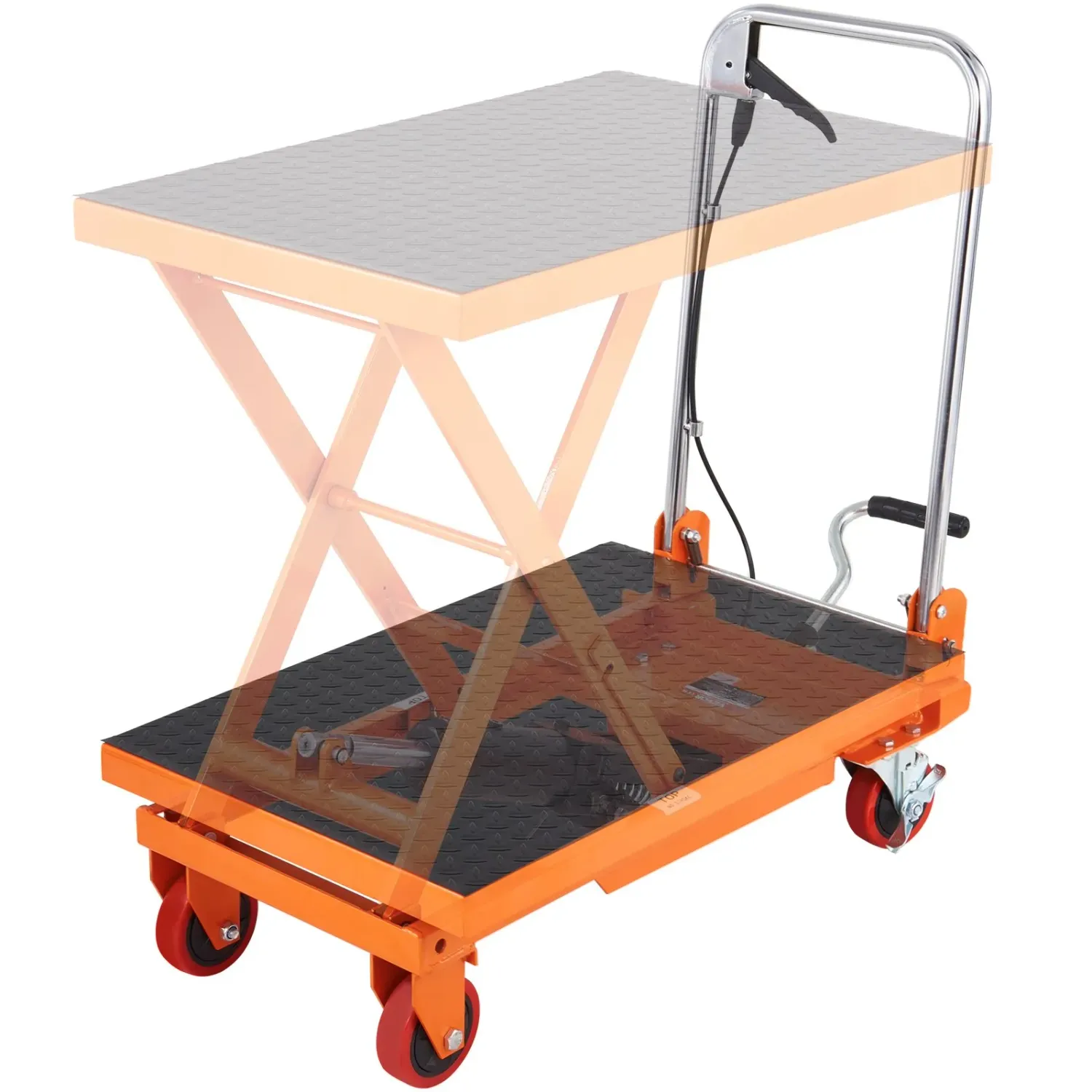 Lift Table 330lbs Manual Hydraulic Scissor Trolley